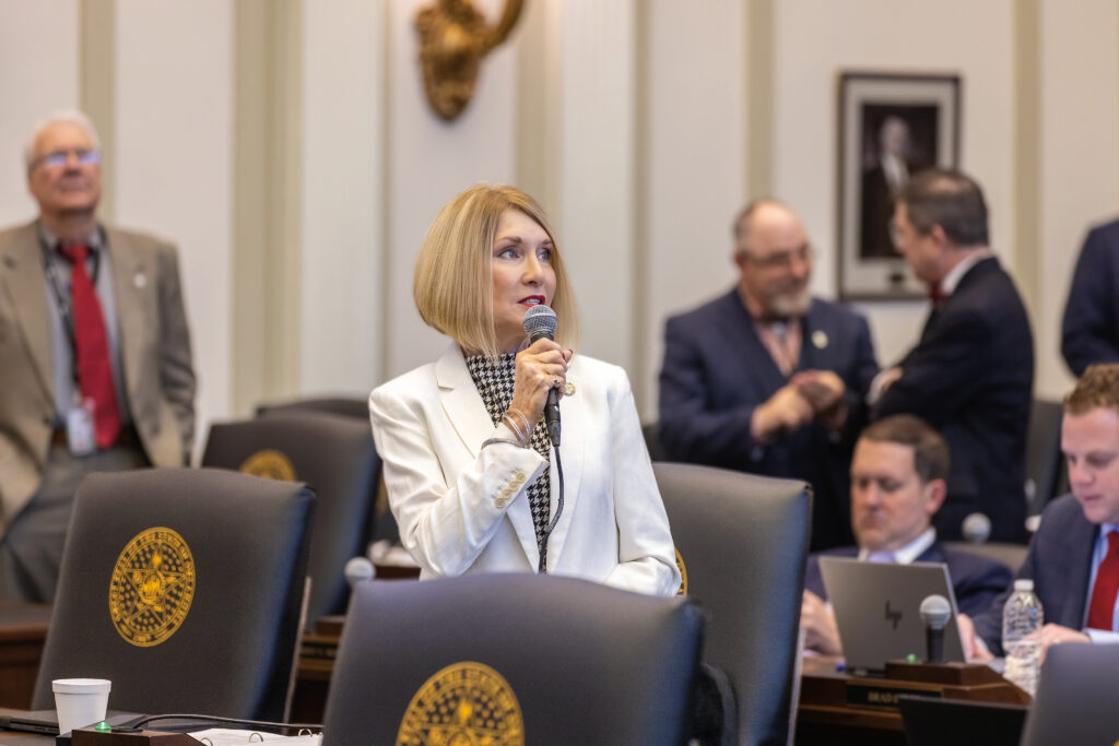 Representative Tammy West speaking on the floor of the Oklahoma House of Representatives